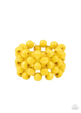 Tiki Tropicana - Yellow Paparazzi Bracelet