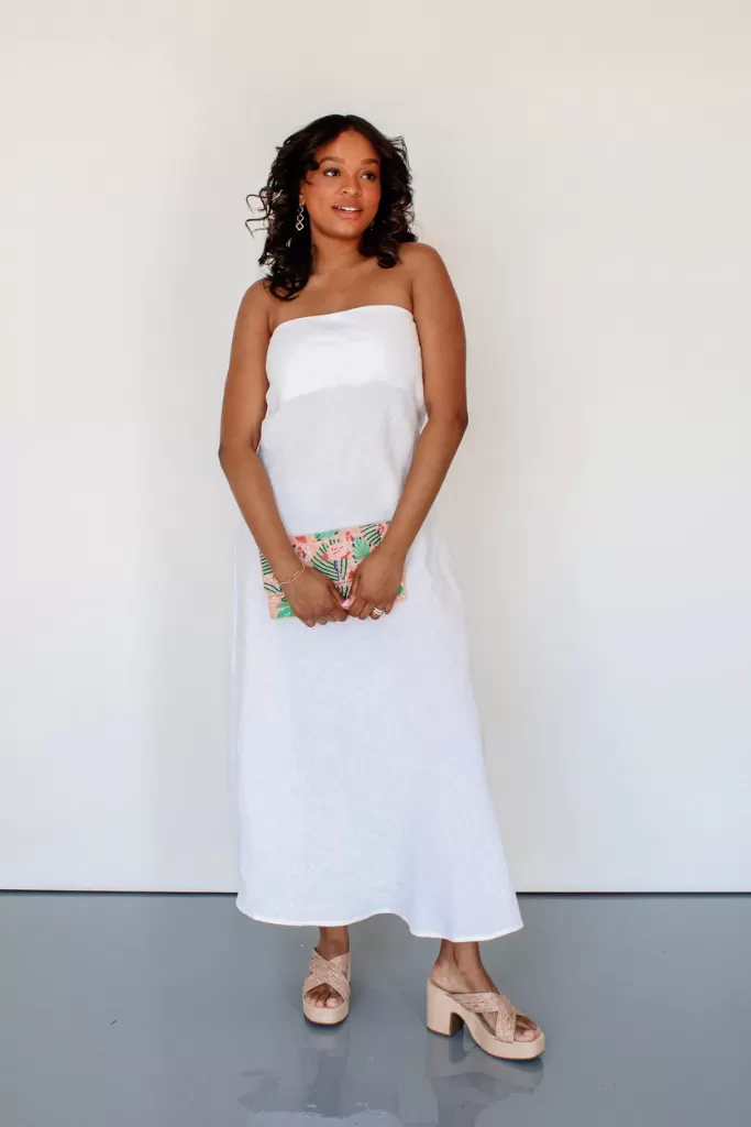 Timeless Moments Linen Maxi Dress