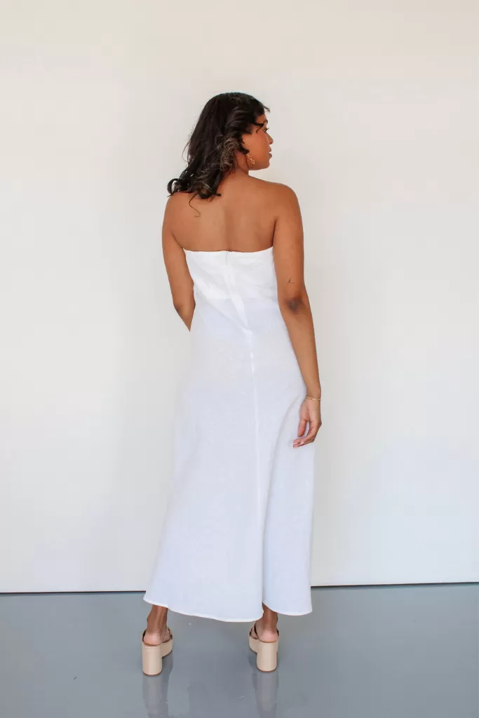 Timeless Moments Linen Maxi Dress