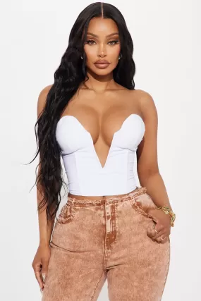 Too Hot To Handle Corset Top - White