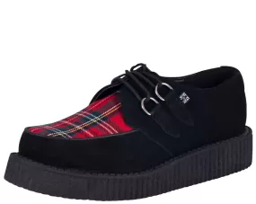 T.U.K Black/ Tartan Rotten Low Creeper