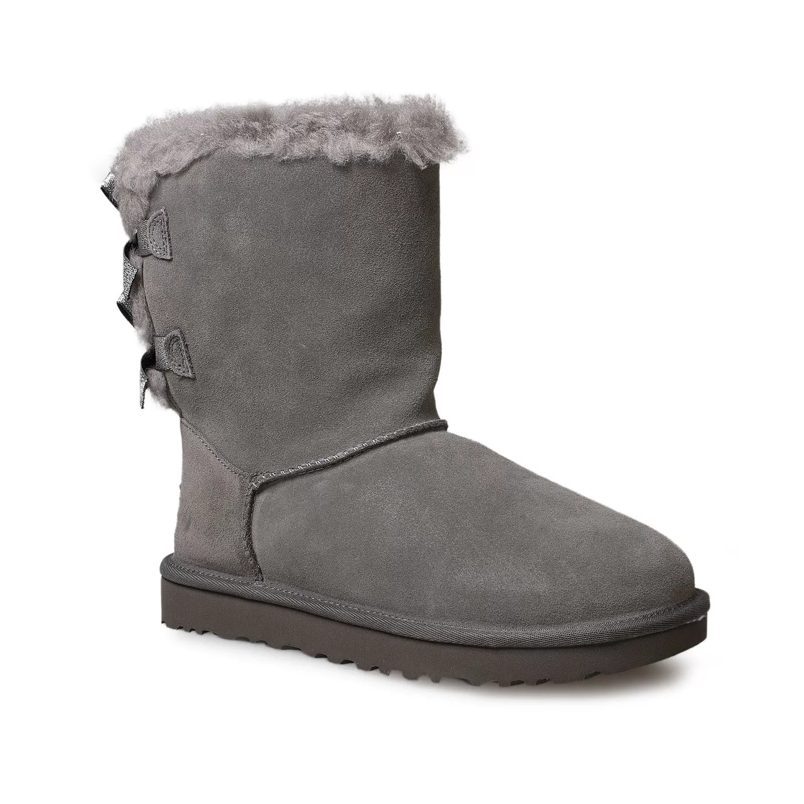 UGG Bailey Bow Sparkler Charcoal Boots - Women's