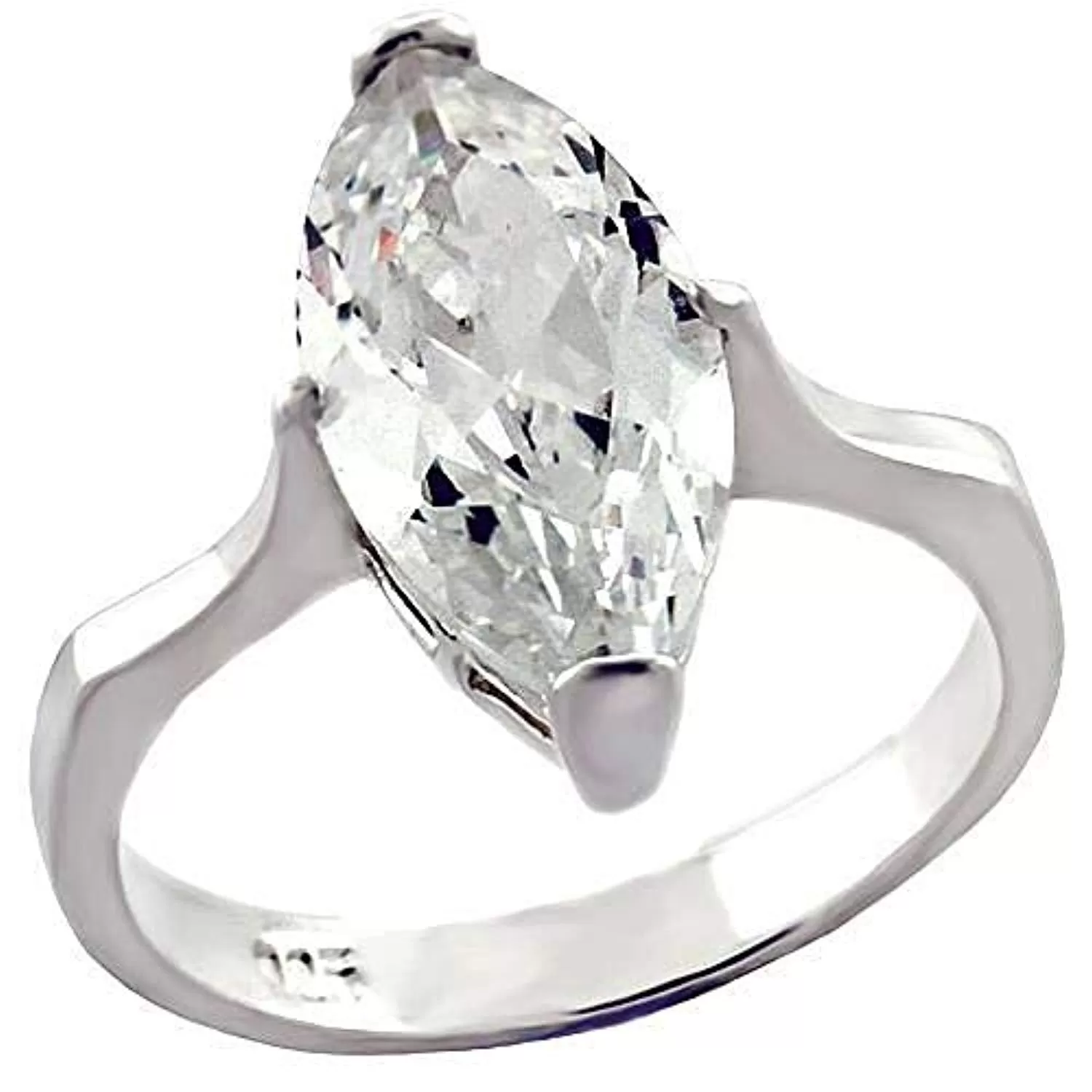 WildKlass 925 Sterling Silver Ring High-Polished Women AAA Grade CZ Clear