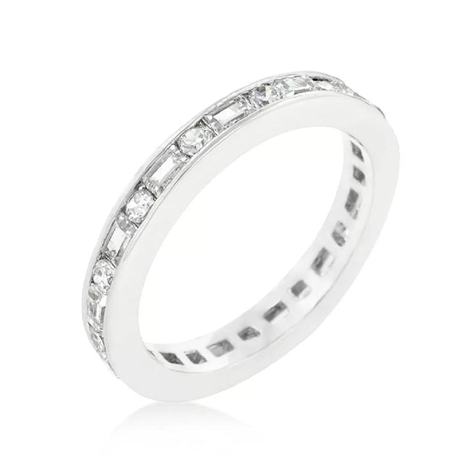 WildKlass Alternating Cubic Zirconia Eternity Band