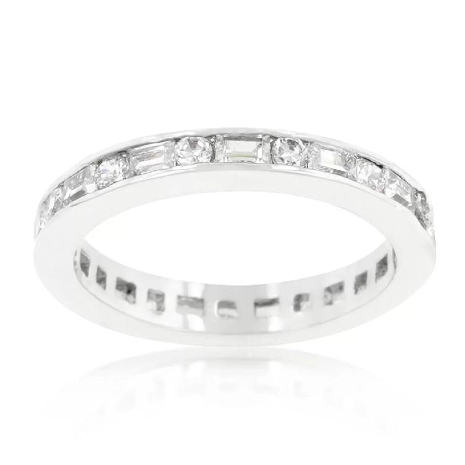 WildKlass Alternating Cubic Zirconia Eternity Band