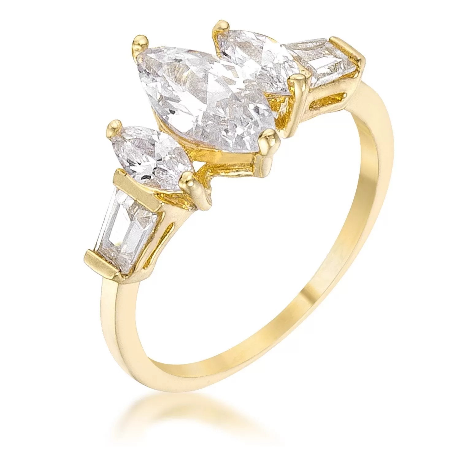 WildKlass Marquise Triplet Engagement Ring