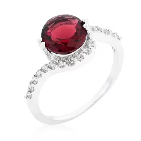 WildKlass Red Swirling Engagement Ring