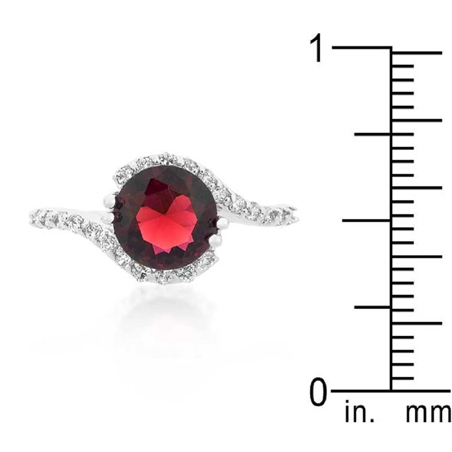 WildKlass Red Swirling Engagement Ring