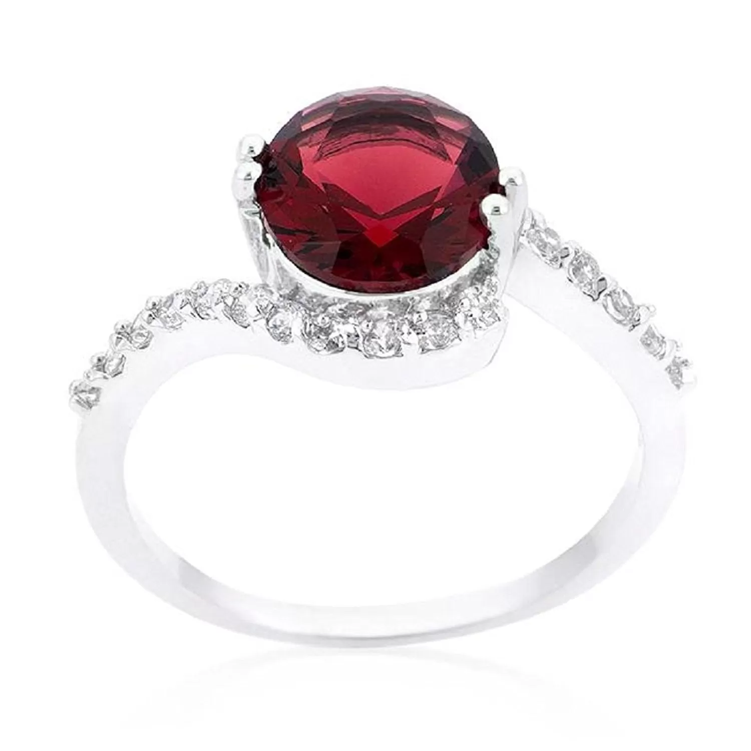 WildKlass Red Swirling Engagement Ring