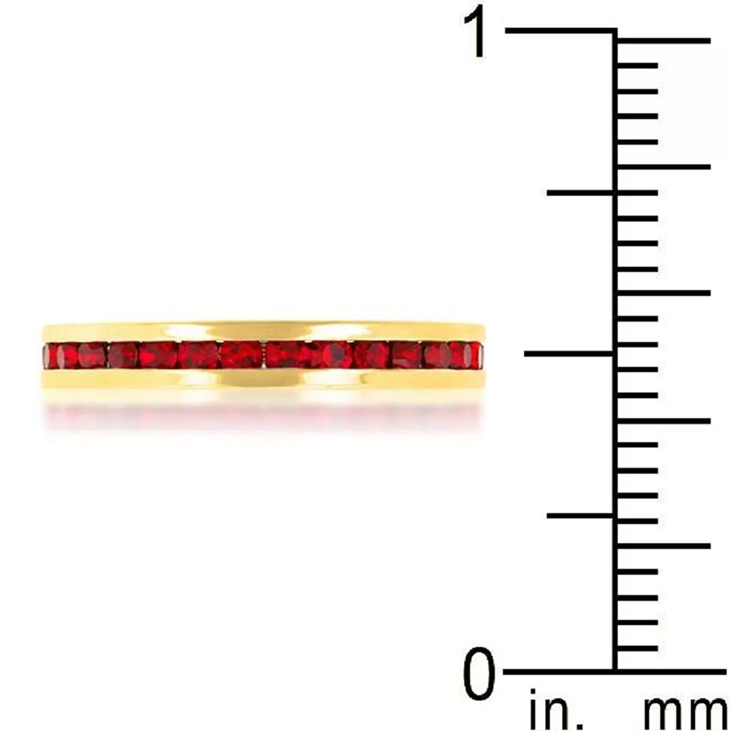 WildKlass Stylish Stackables Ruby Red Gold Ring