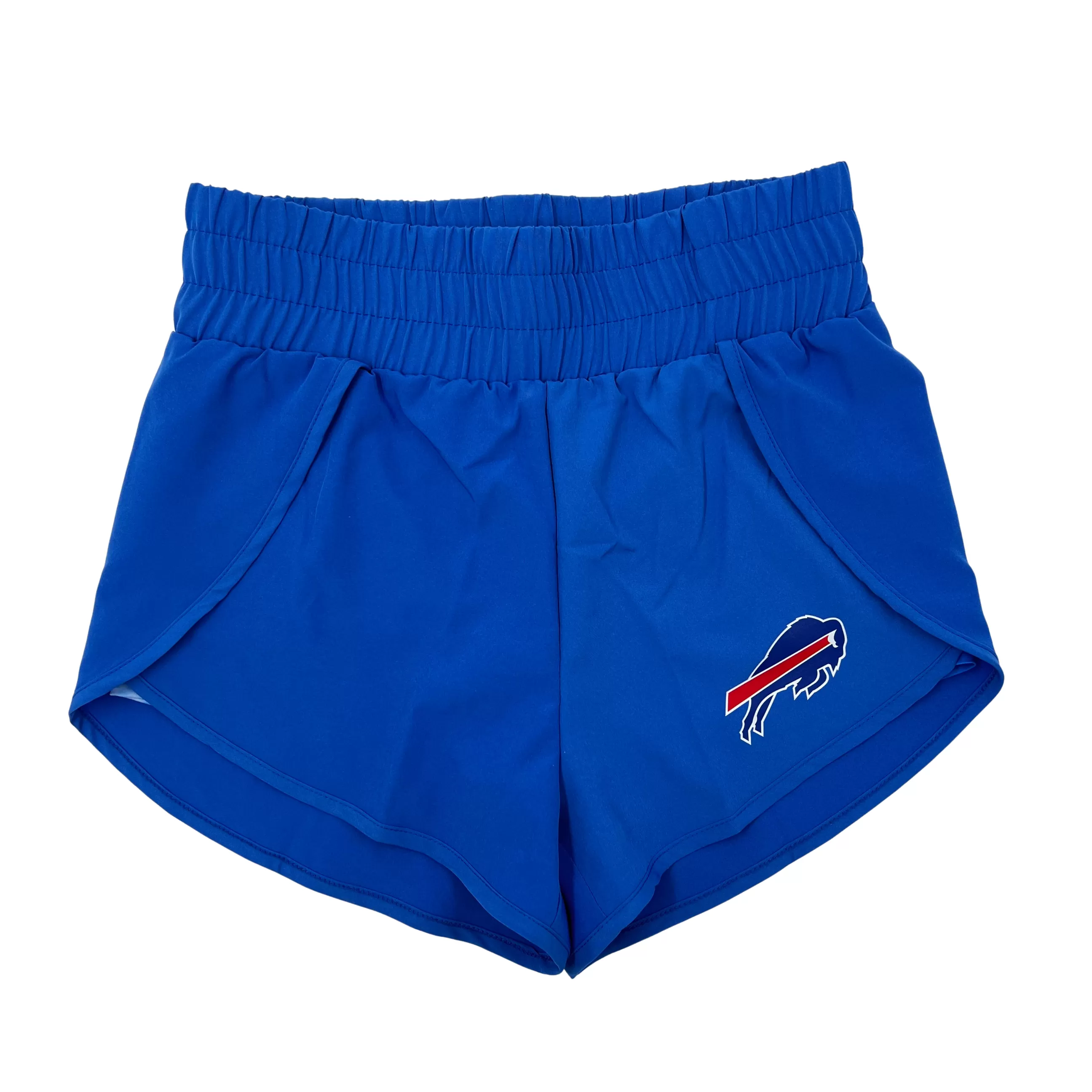 Women's Buffalo Bills Royal Blue Running Shorts With Tie Dye Liner