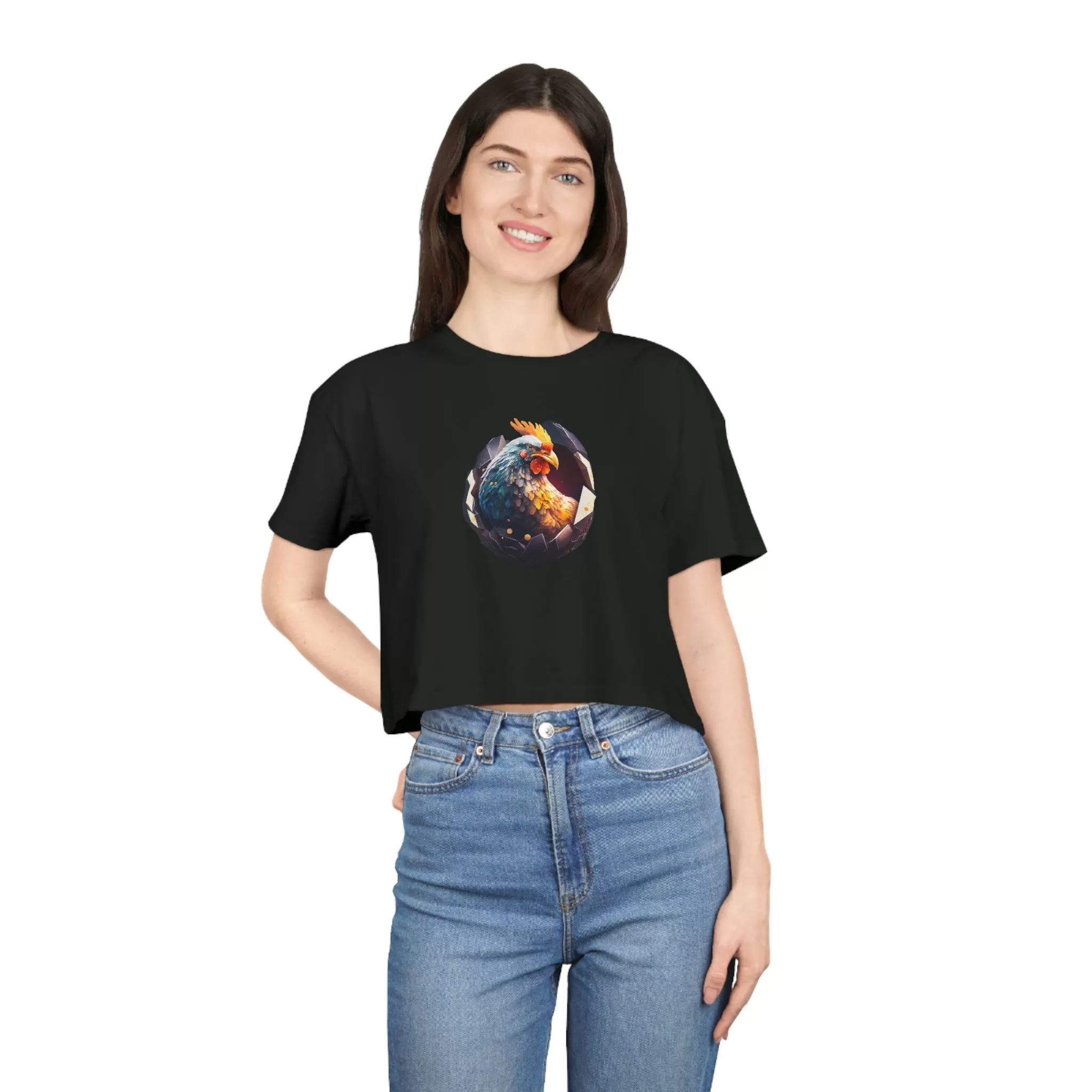 Women's Chicken Bash Crop Tee