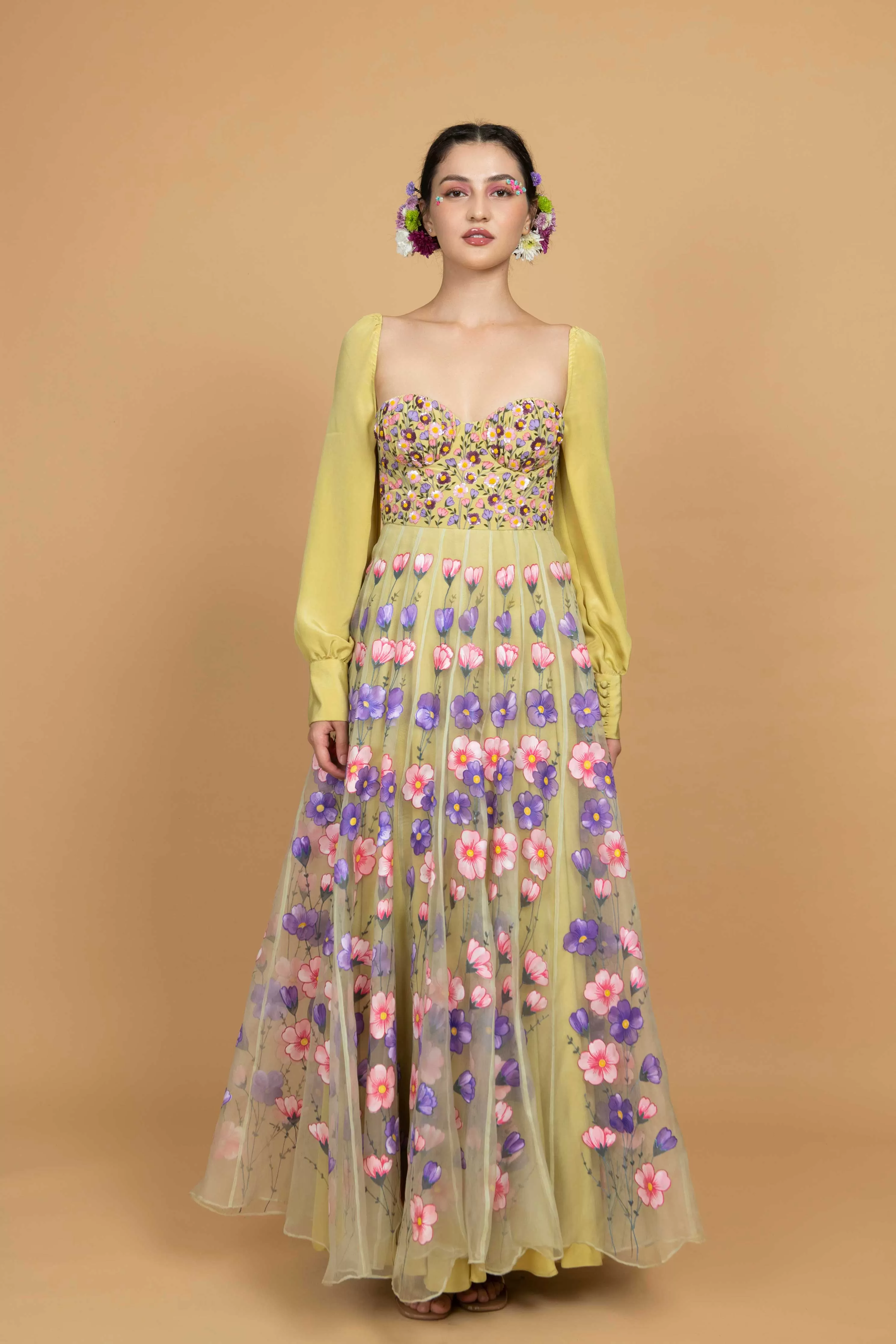 Yellow Flora Dress