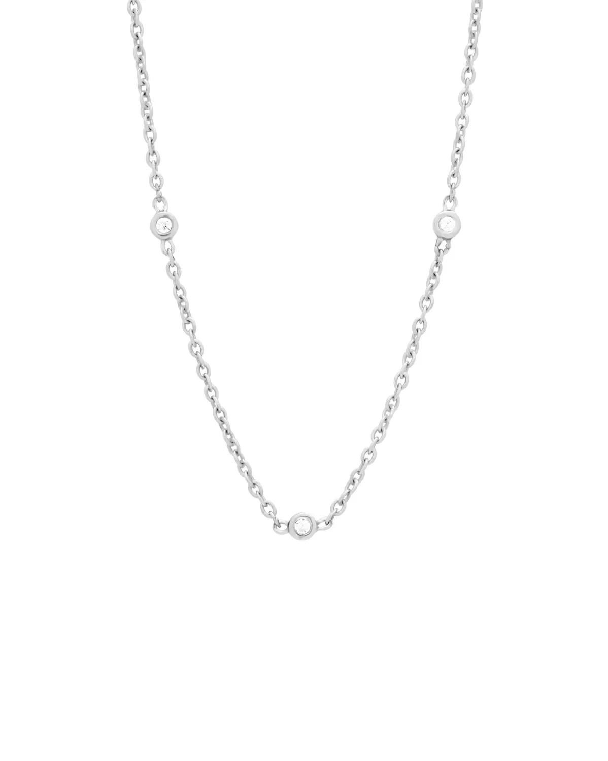 Yuki White Gold Trio Diamond Necklace